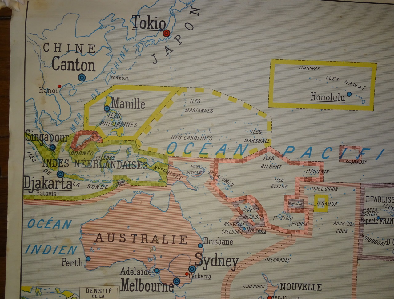 Carte scolaire de l'Océanie/ Australie - Le Boudoir Orange